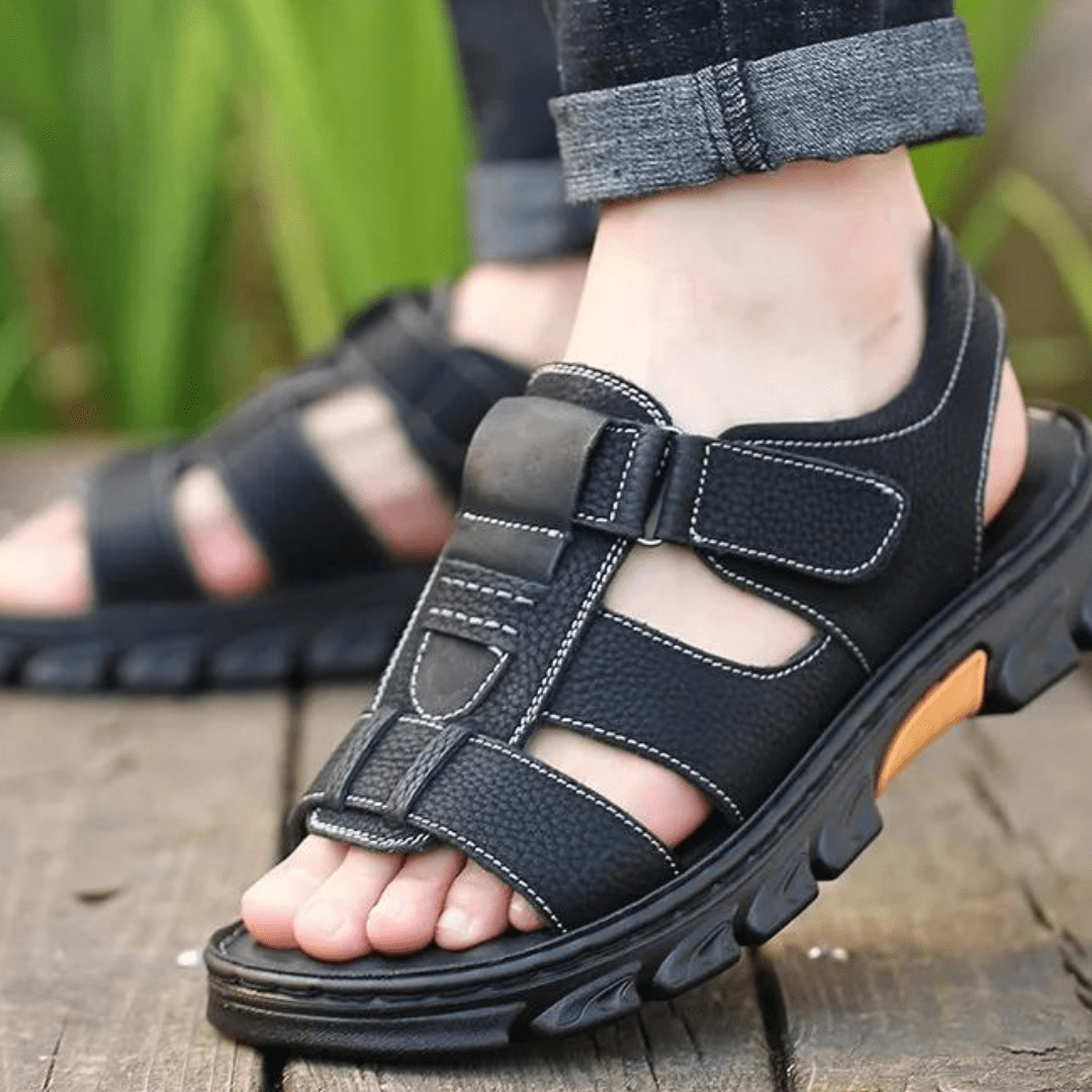 Men's Adjustable Comfort Sandals – Open-Toe Walking Sandals