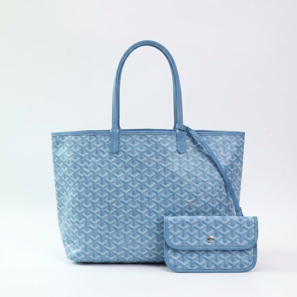 Women's Patterned Tote Bag with Matching Pouch - Large Shopper Bag