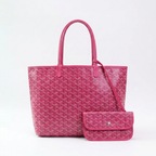 Women's Patterned Tote Bag with Matching Pouch - Large Shopper Bag