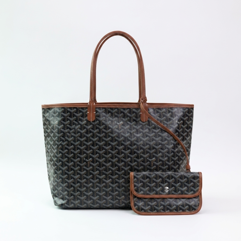 Women's Patterned Tote Bag with Matching Pouch - Large Shopper Bag