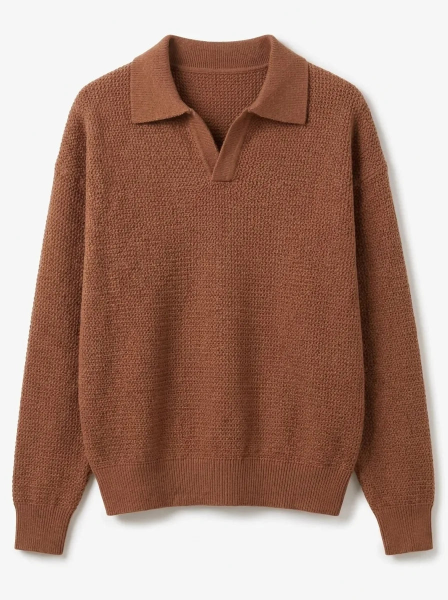 Men's Slim-fit Jumper with V-Neck