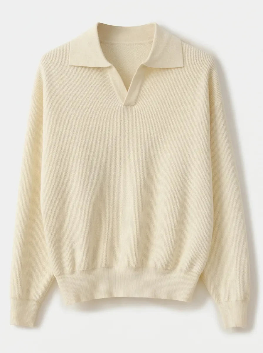 Men's Slim-fit Jumper with V-Neck
