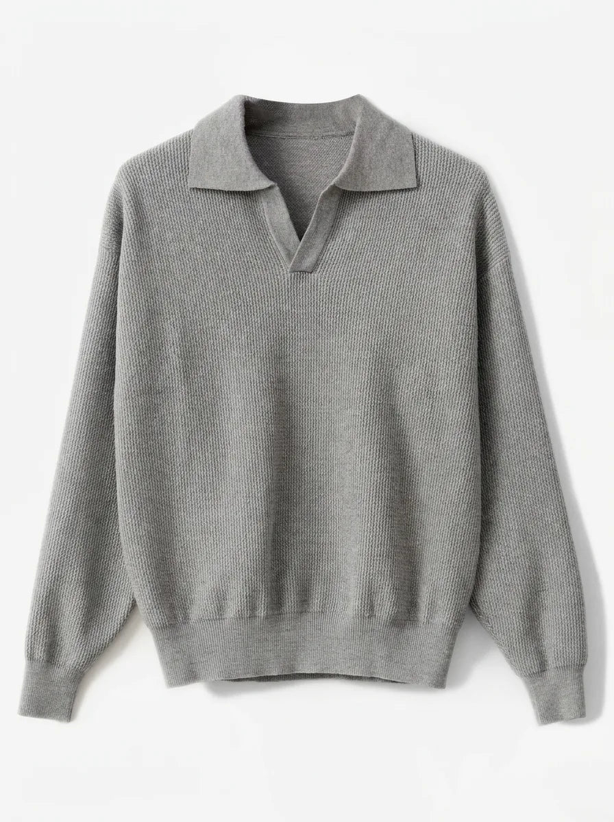 Men's Slim-fit Jumper with V-Neck