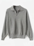 Men's Slim-fit Jumper with V-Neck
