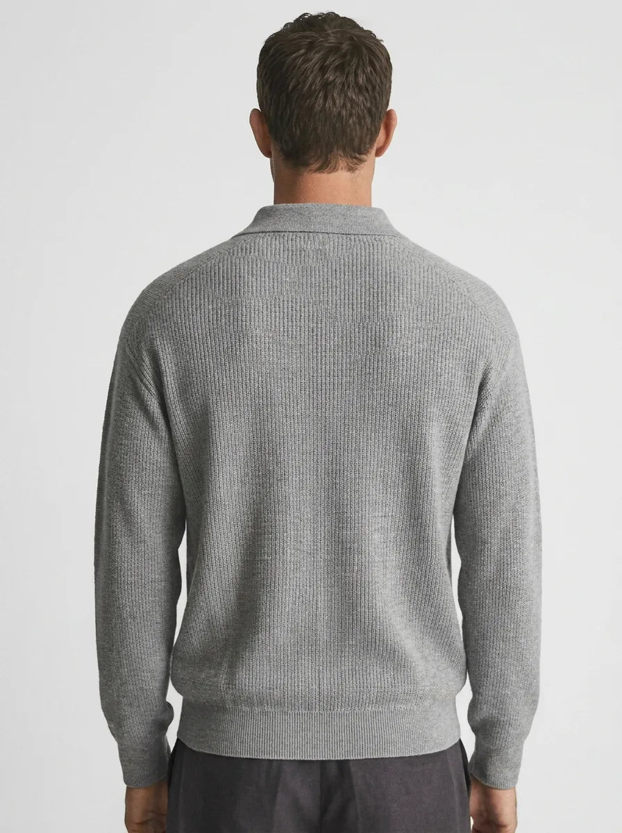 Men's Slim-fit Jumper with V-Neck