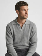 Men's Slim-fit Jumper with V-Neck