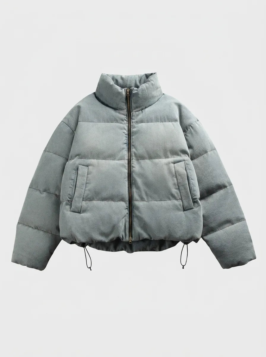 Men's Puffer Jacket with High Collar – Style 2