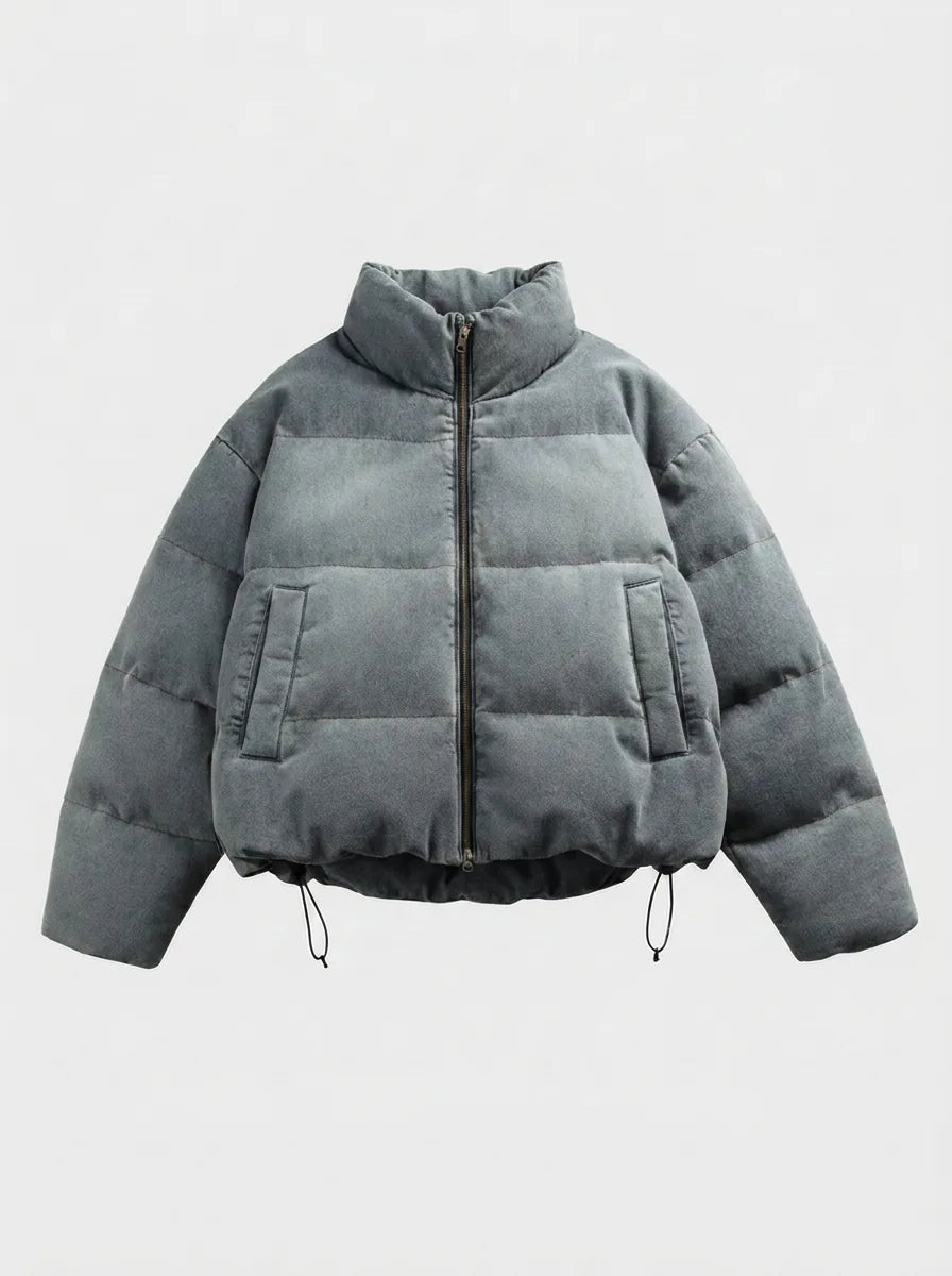 Men's Puffer Jacket with High Collar – Style 2