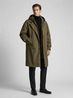 Men's Oversized Trench Coat with Hood