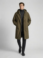 Men's Oversized Trench Coat with Hood
