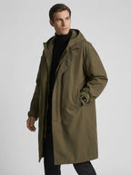 Men's Oversized Trench Coat with Hood