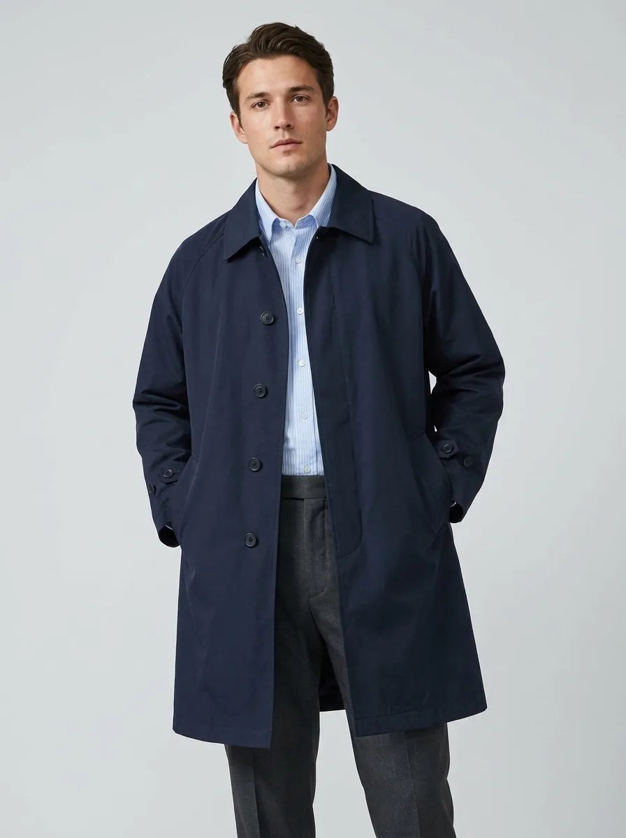 Men's Trench Coat Long-sleeve