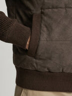 Men's Bomber Jacket with Patchwork Design