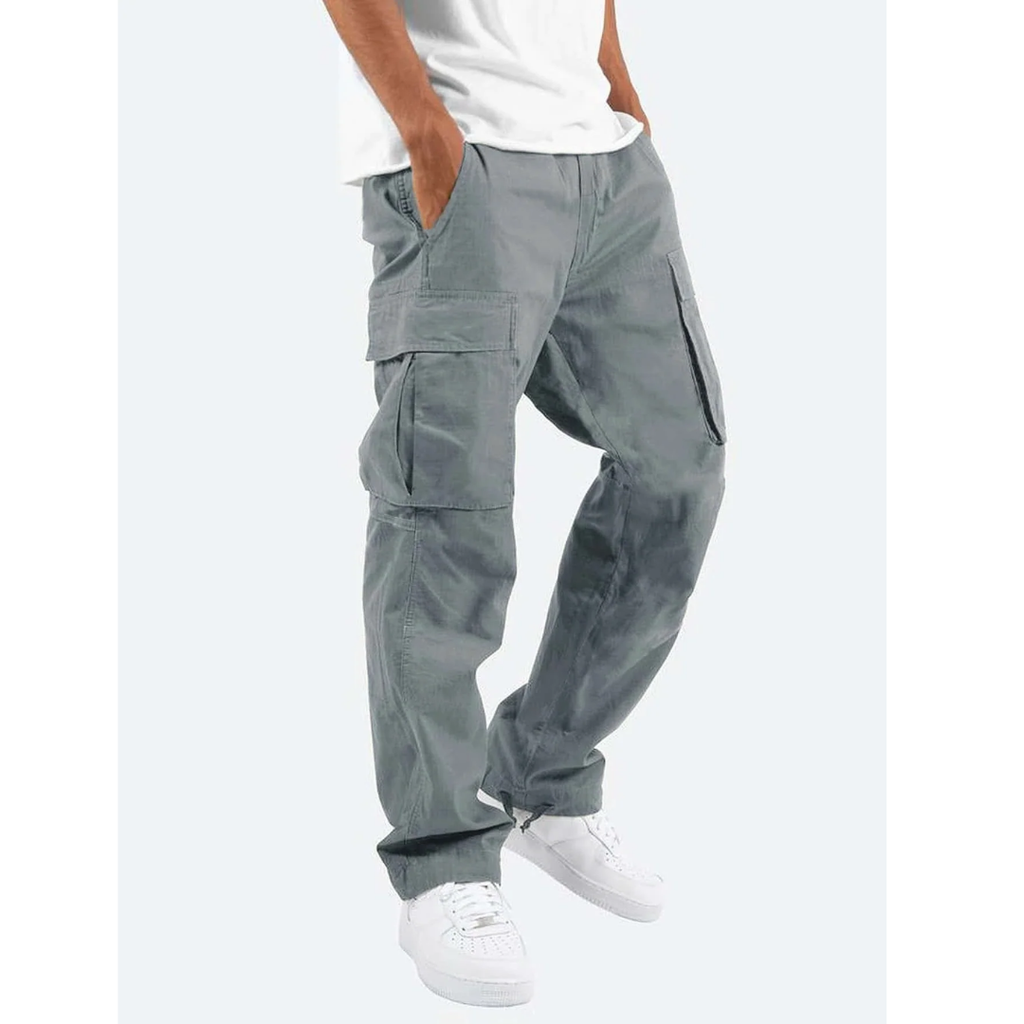 Men's Relaxed Cargo Trousers – Multi-Pocket Utility Pants