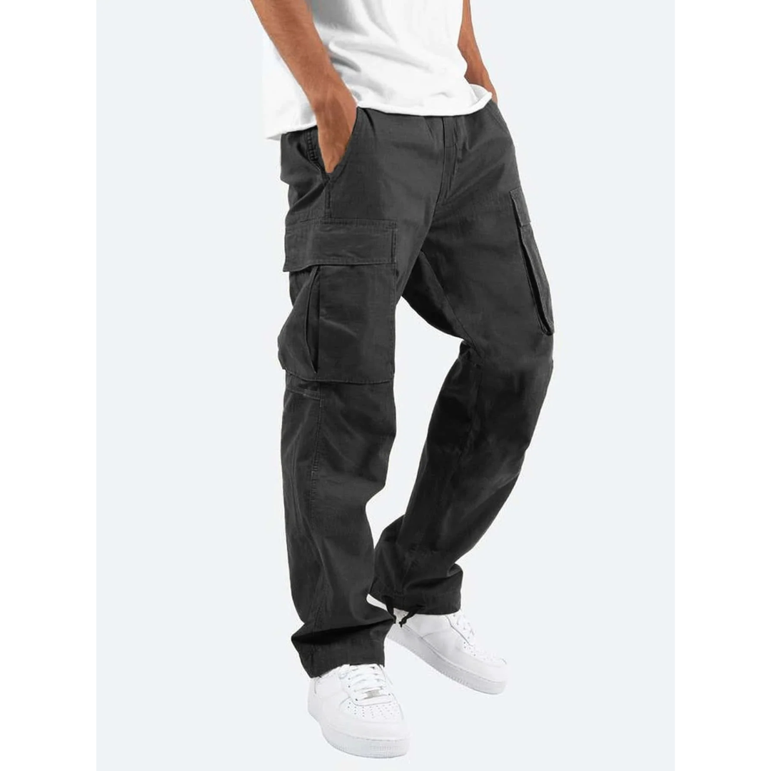 Men's Relaxed Cargo Trousers – Multi-Pocket Utility Pants