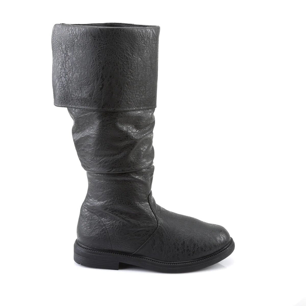 Men's Tall leather-look Boots – Slouchy Knee-High Pull-On Boots