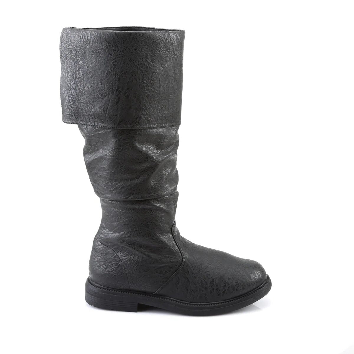 Men's Tall leather-look Boots – Slouchy Knee-High Pull-On Boots