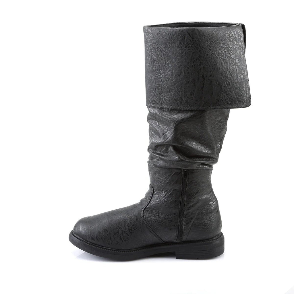 Men's Tall leather-look Boots – Slouchy Knee-High Pull-On Boots