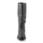 Men's Tall leather-look Boots – Slouchy Knee-High Pull-On Boots