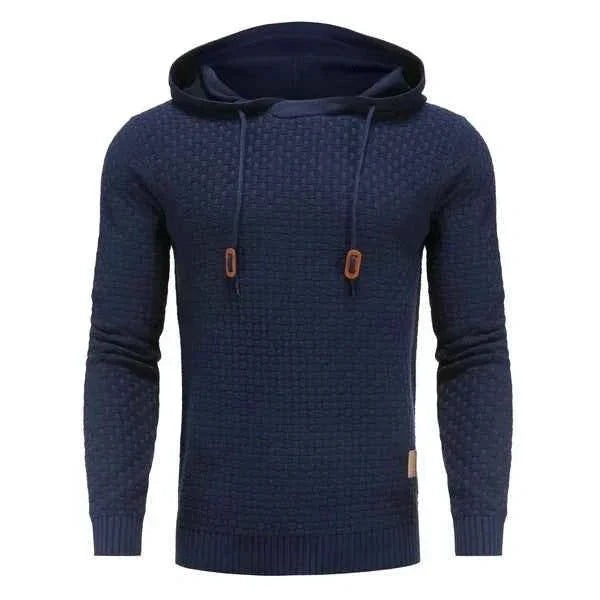 Men's Textured Knit Hoodie – Classic Pullover