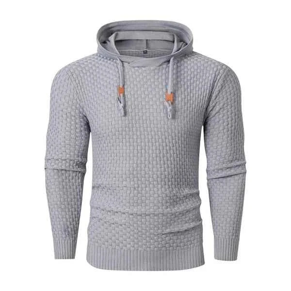 Men's Textured Knit Hoodie – Classic Pullover