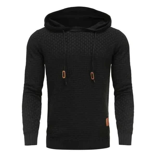 Men's Textured Knit Hoodie – Classic Pullover