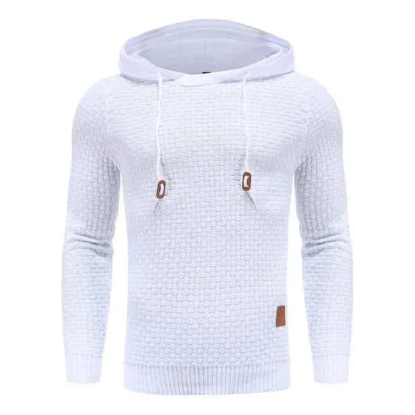 Men's Textured Knit Hoodie – Classic Pullover