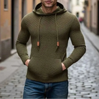 Men's Textured Knit Hoodie – Classic Pullover