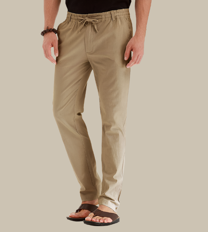 Men's Lightweight Drawstring Summer Trousers