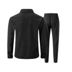 Men's Textured Two-Piece Zip Jacket and Trouser Set