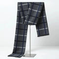 Men's Plaid Knitted Scarf – Soft Winter Neck Wrap