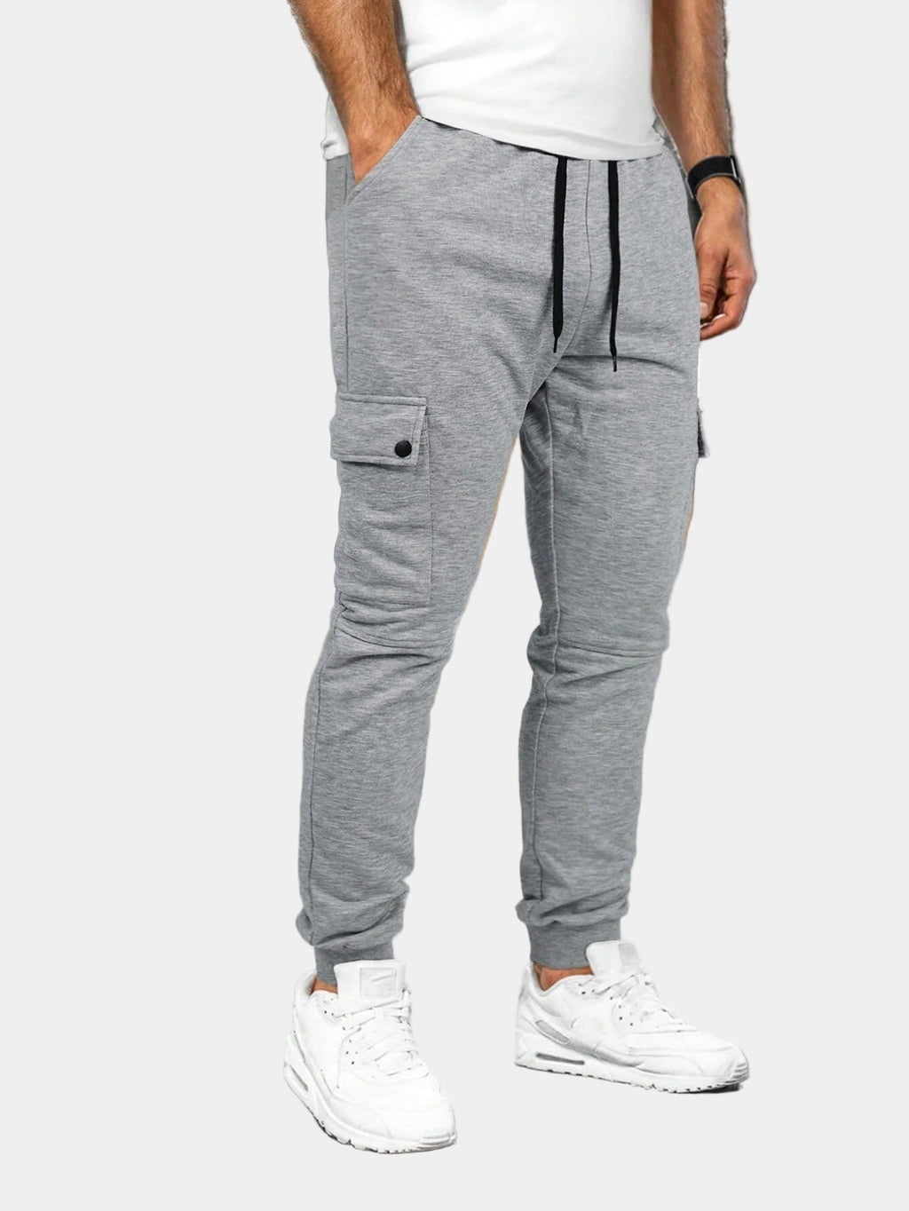 Men's Cargo Joggers – Drawstring Tapered Sweatpants