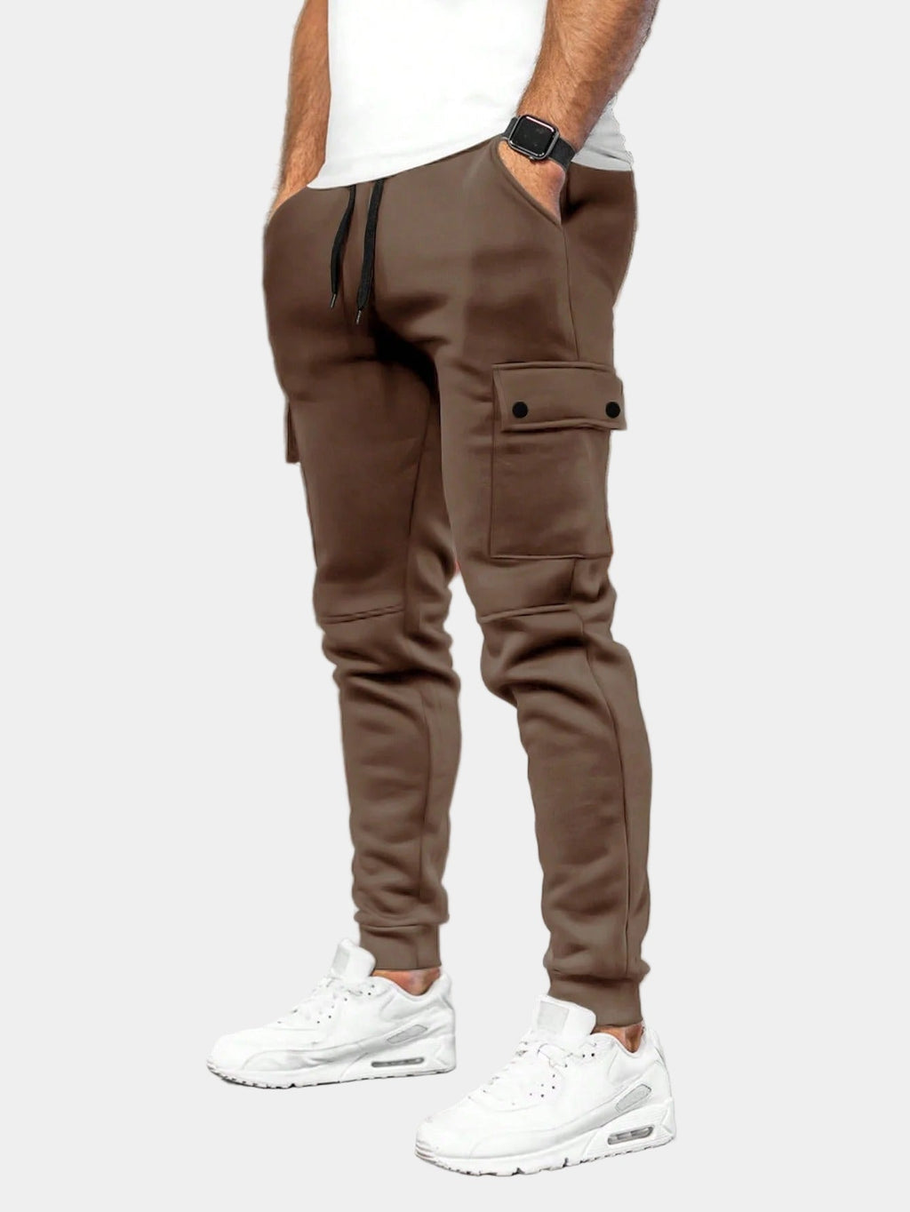 Men's Cargo Joggers – Drawstring Tapered Sweatpants