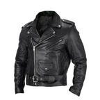 Men's leather-look Biker Jacket – Asymmetric Zip Motorcycle Jacket