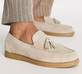 Men's suede-look Tassel Loafers – Slip-On Moccasin Shoes