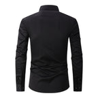 Men's Long-Sleeve Smart Shirt – Structured Collar Button-Up