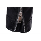 Men's leather-look Biker Jacket – Asymmetric Zip Motorcycle Jacket