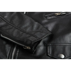 Men's leather-look Biker Jacket – Asymmetric Zip Motorcycle Jacket