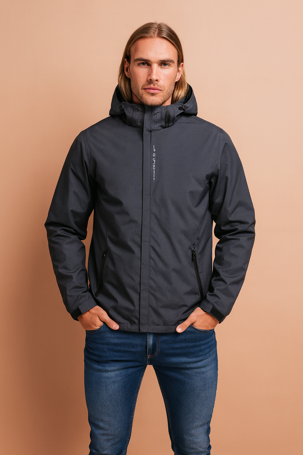 Men's Lightweight Hooded Windbreaker Jacket