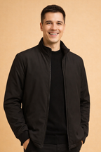 Men's Relaxed Bomber Jacket – Lightweight Zip-Up Layer