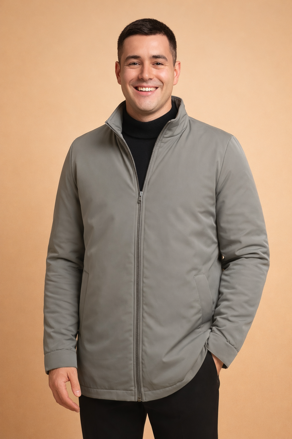 Men's Relaxed Bomber Jacket – Lightweight Zip-Up Layer