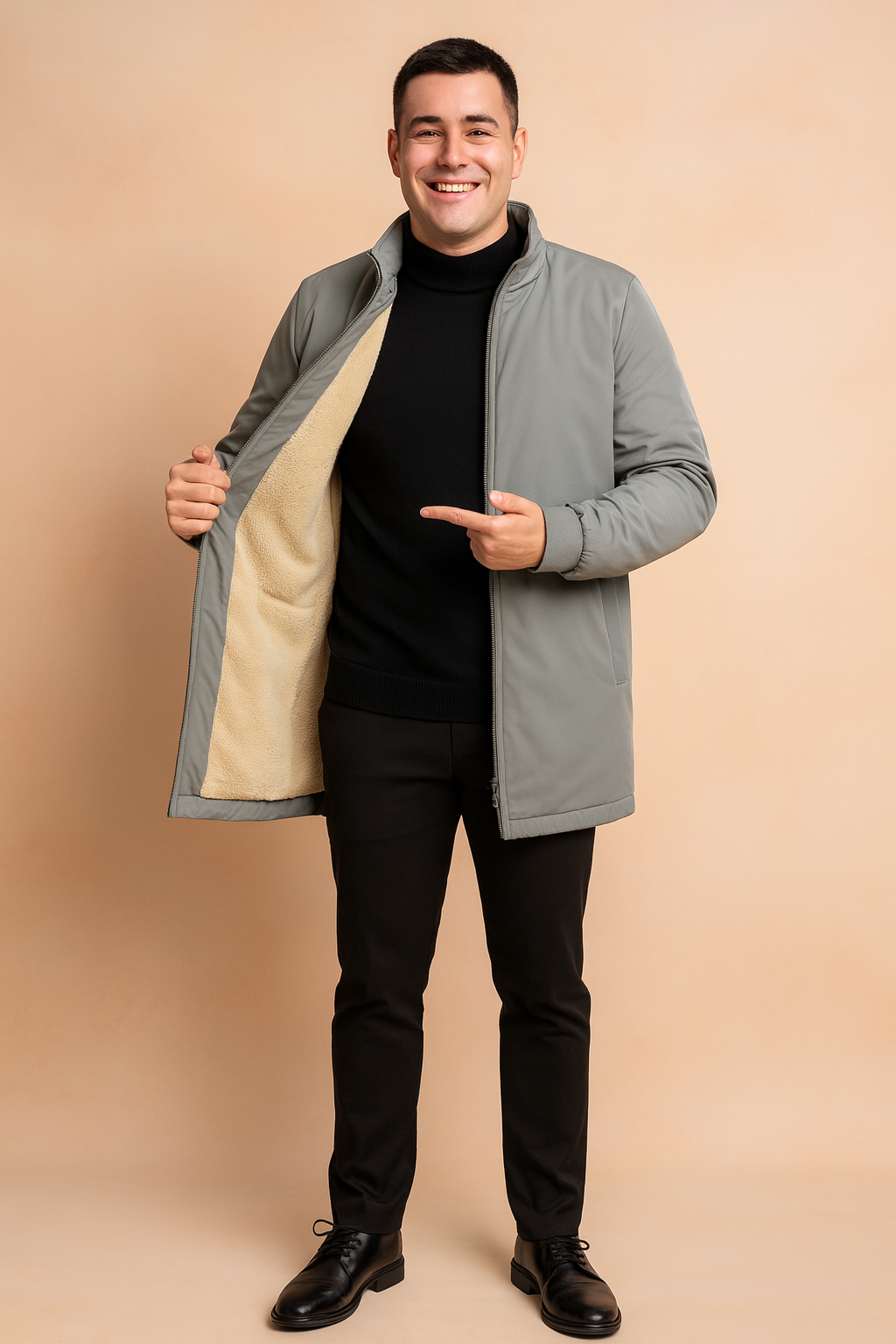 Men's Relaxed Bomber Jacket – Lightweight Zip-Up Layer