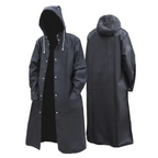Men's Long Hooded Raincoat – Waterproof Lightweight Shell