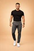 Men's Slim-Fit Tailored Trousers – Tapered Smart-Casual Chinos
