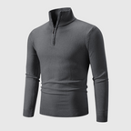 Men's Slim-Fit Ribbed Quarter-Zip Jumper