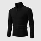 Men's Slim-Fit Ribbed Quarter-Zip Jumper