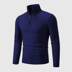 Men's Slim-Fit Ribbed Quarter-Zip Jumper