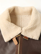 Men's Faux Leather Shearling-Style Jacket