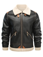 Men's Faux Leather Shearling-Style Jacket