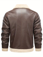 Men's Faux Leather Shearling-Style Jacket